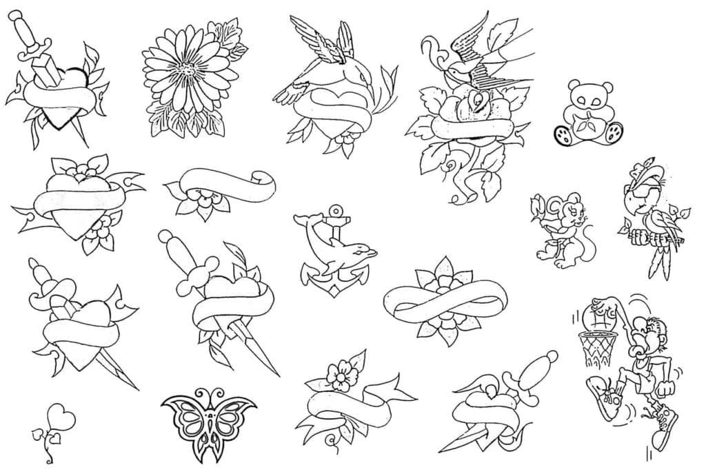 Tattoo druckfertig ausmalbilder