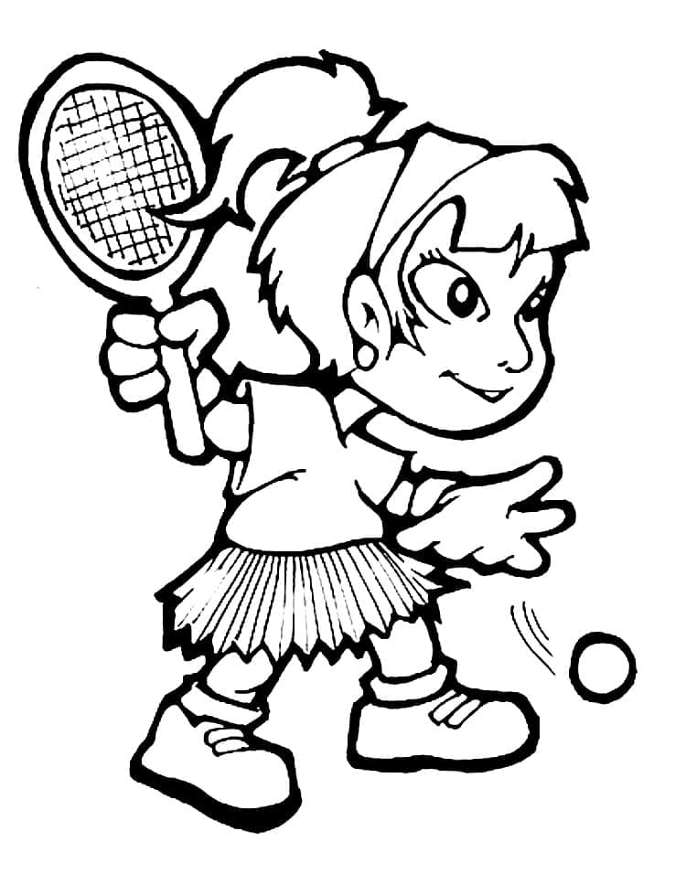 Tennis Für 3-Jährige Kinder ausmalbilder
