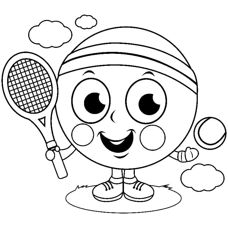 Tennis Für 5-Jährige Kinder ausmalbilder