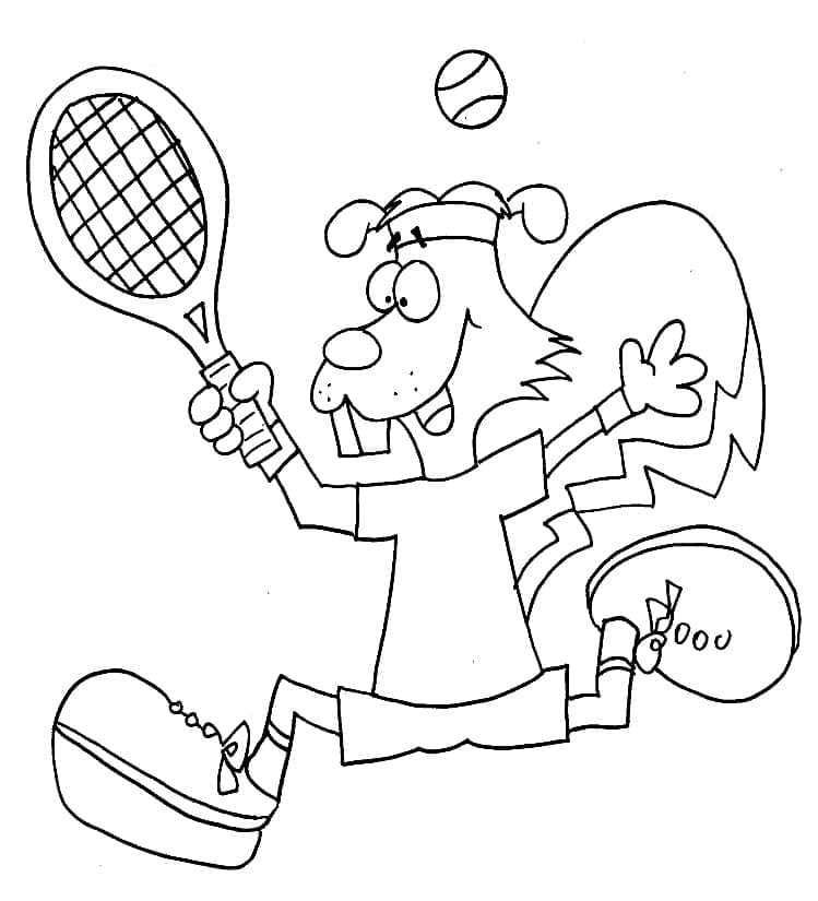 Tennisspieler ausmalbilder