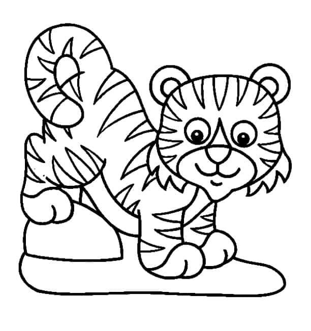 Tiger Für 2-Jährige Kinder ausmalbilder