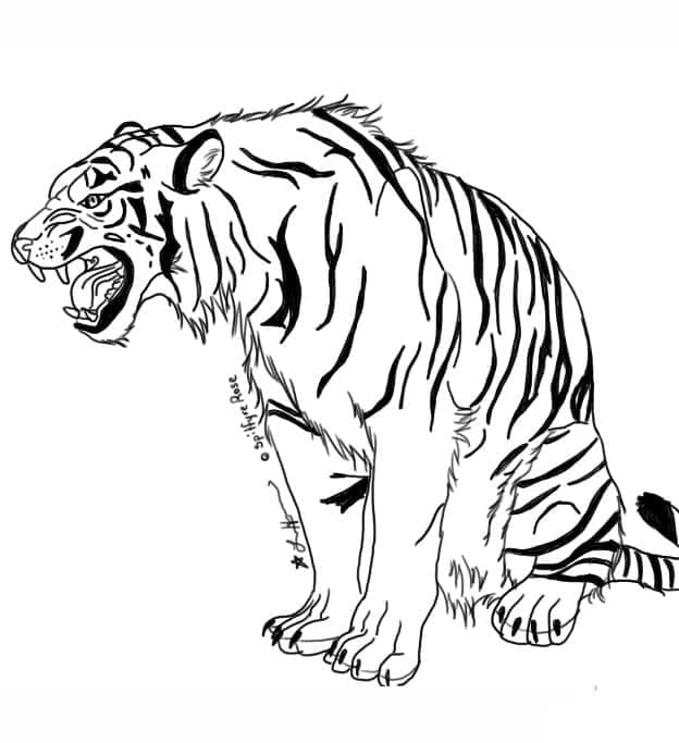 Tiger Kostenlos druckbarer ausmalbilder