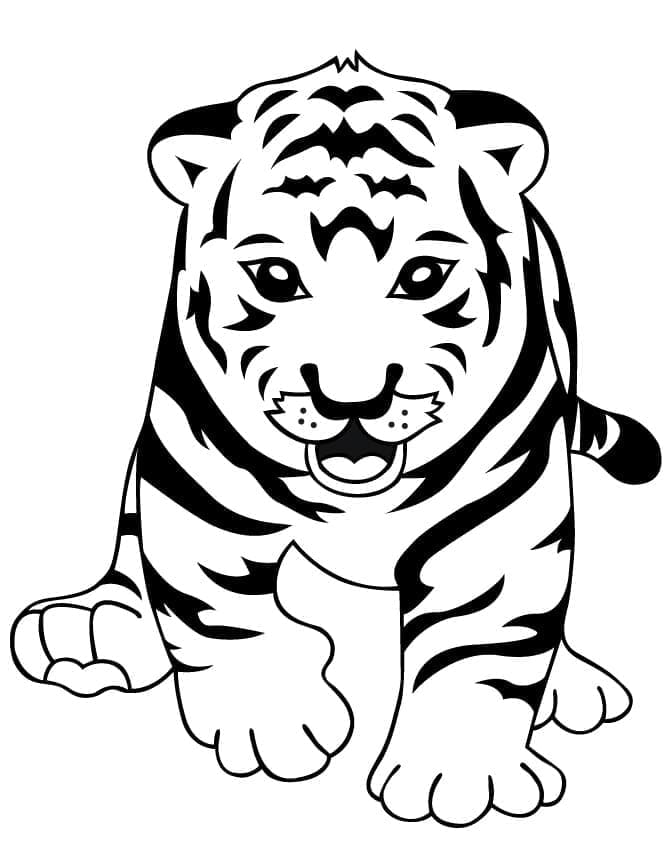 Tiger in der Wildnis ausmalbilder