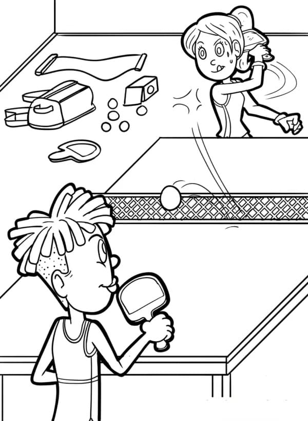 Tischtennis (11) ausmalbilder