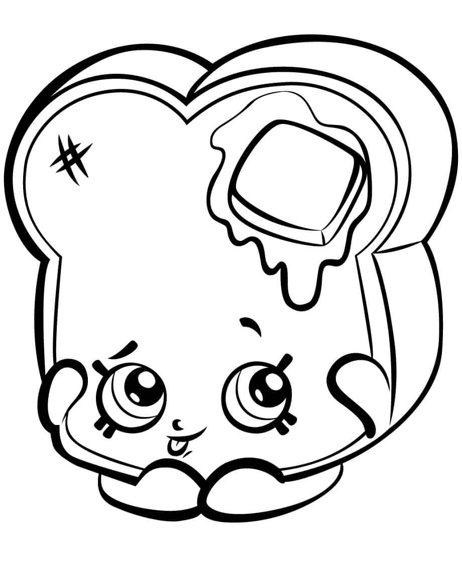 Toastie Bread Shopkins ausmalbilder