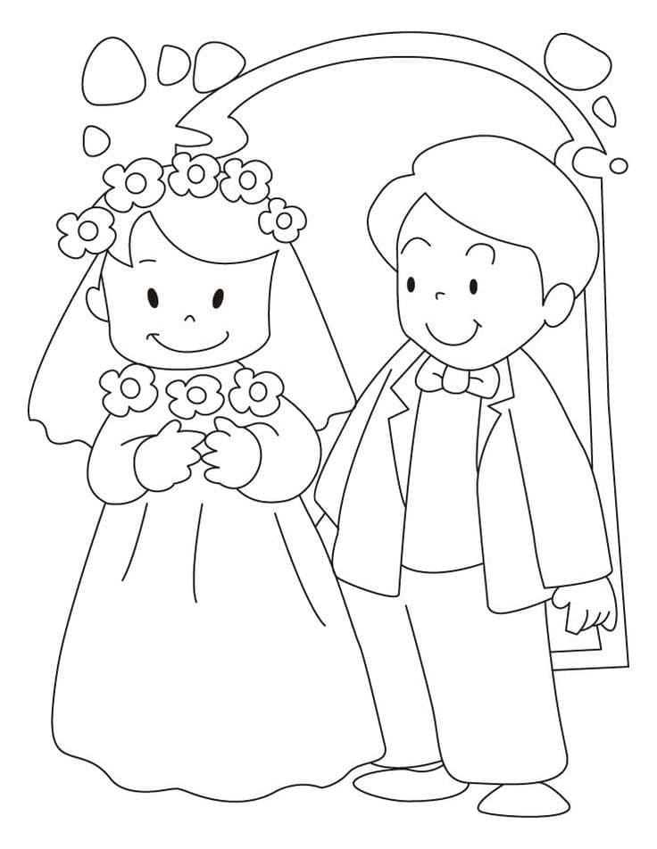 Tolle Hochzeit ausmalbilder