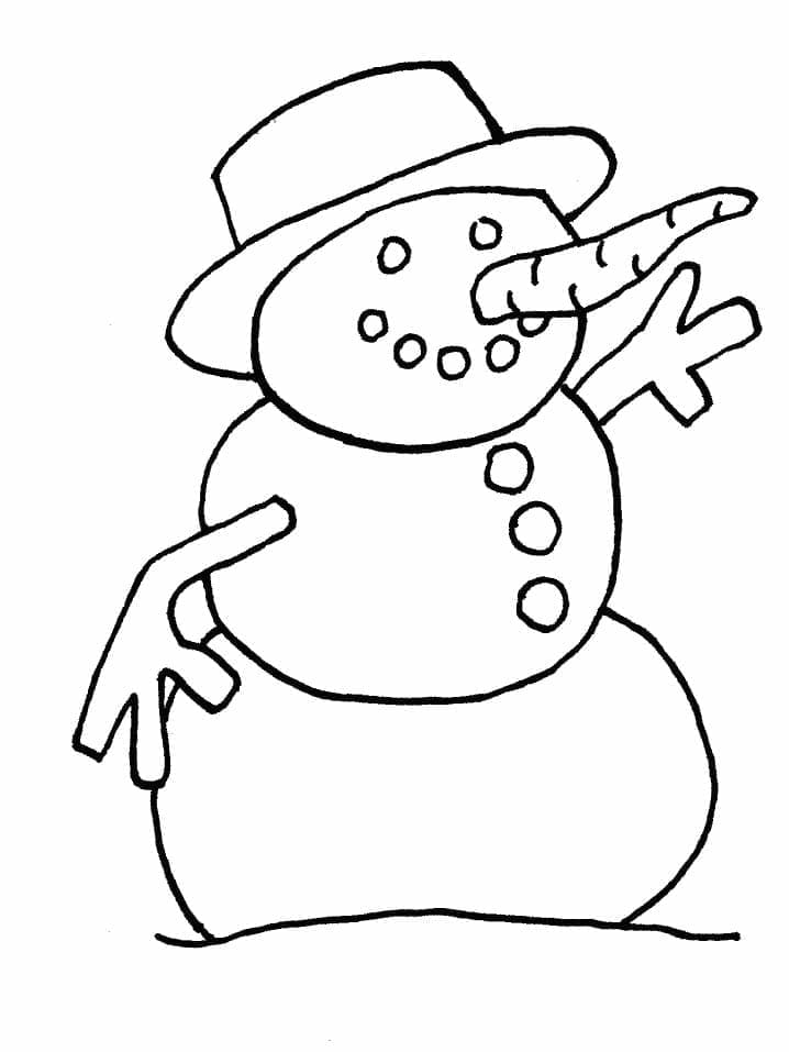 Toller Schneemann ausmalbilder