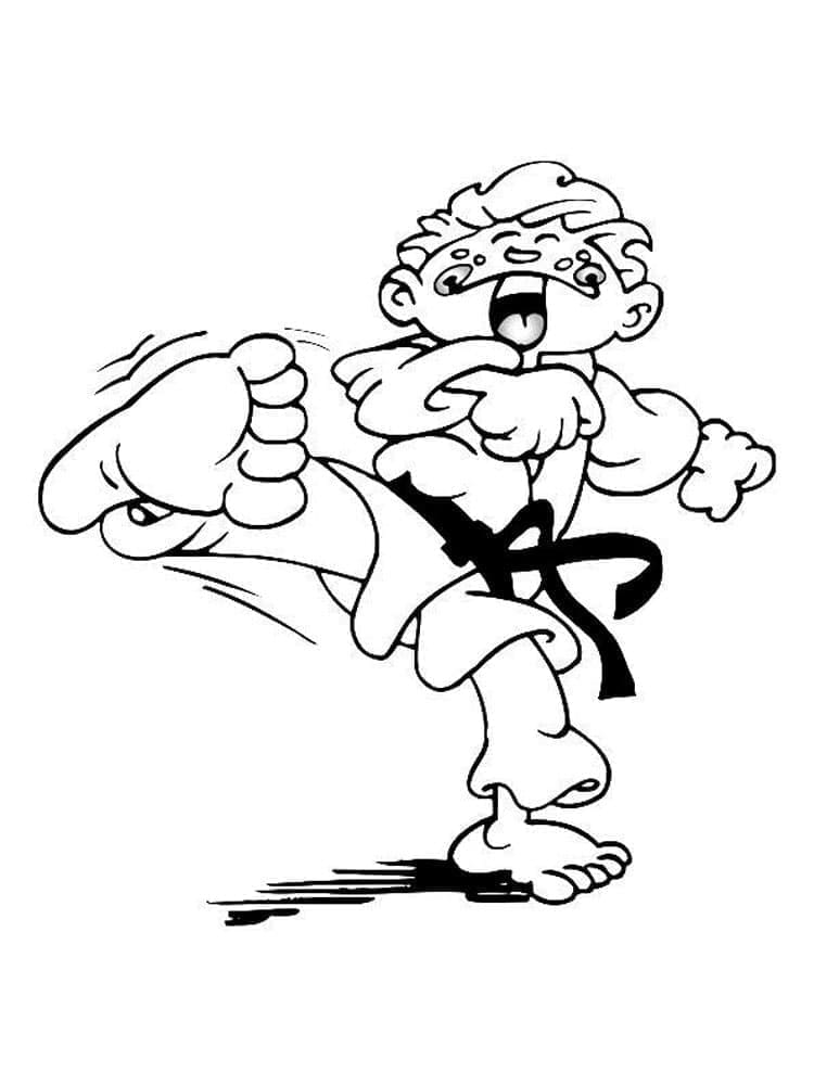Tolles Karate ausmalbilder