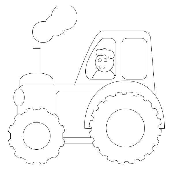 Traktor für 2-jährige Kinder ausmalbilder