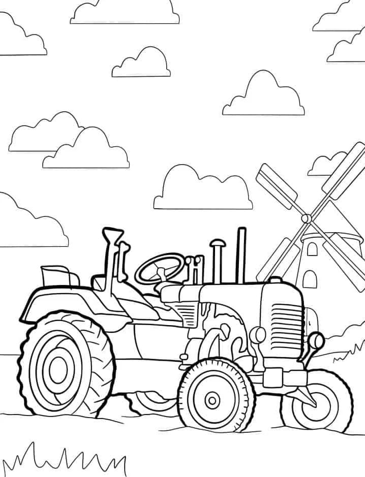 Traktor zum Drucken ausmalbilder