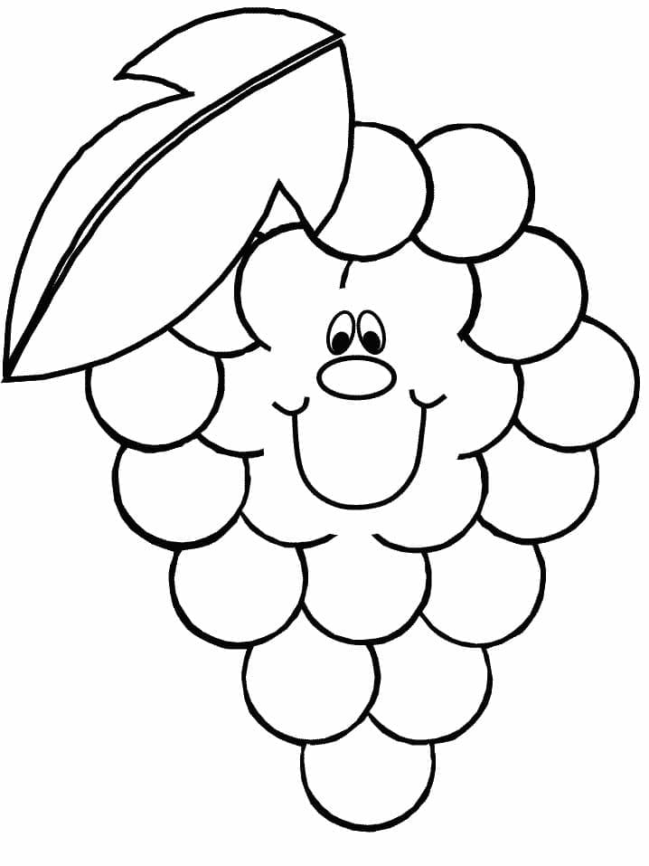 Trauben cho 6-jährige Kinder ausmalbilder