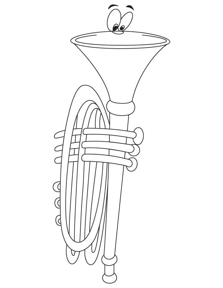 Trompete druckfertig ausmalbilder