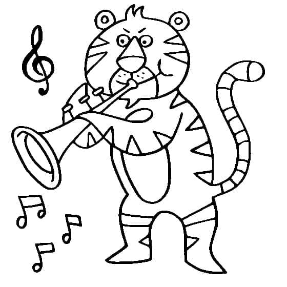 Trompetemusik ausmalbilder
