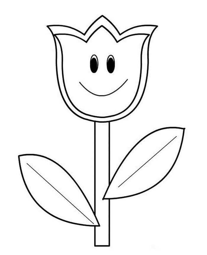 Tulpe für 4-jährige Kinder ausmalbilder