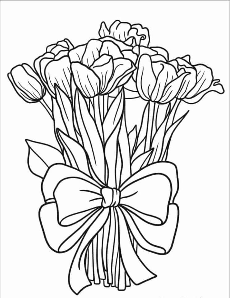 Tulpenbild gratis ausmalbilder