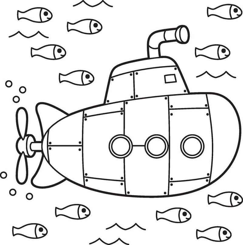 U-Boot für Kinder ausmalbilder