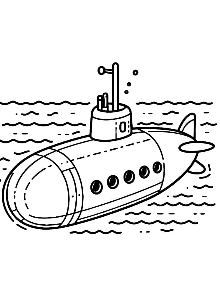 U-Boot unter Wasser ausmalbilder
