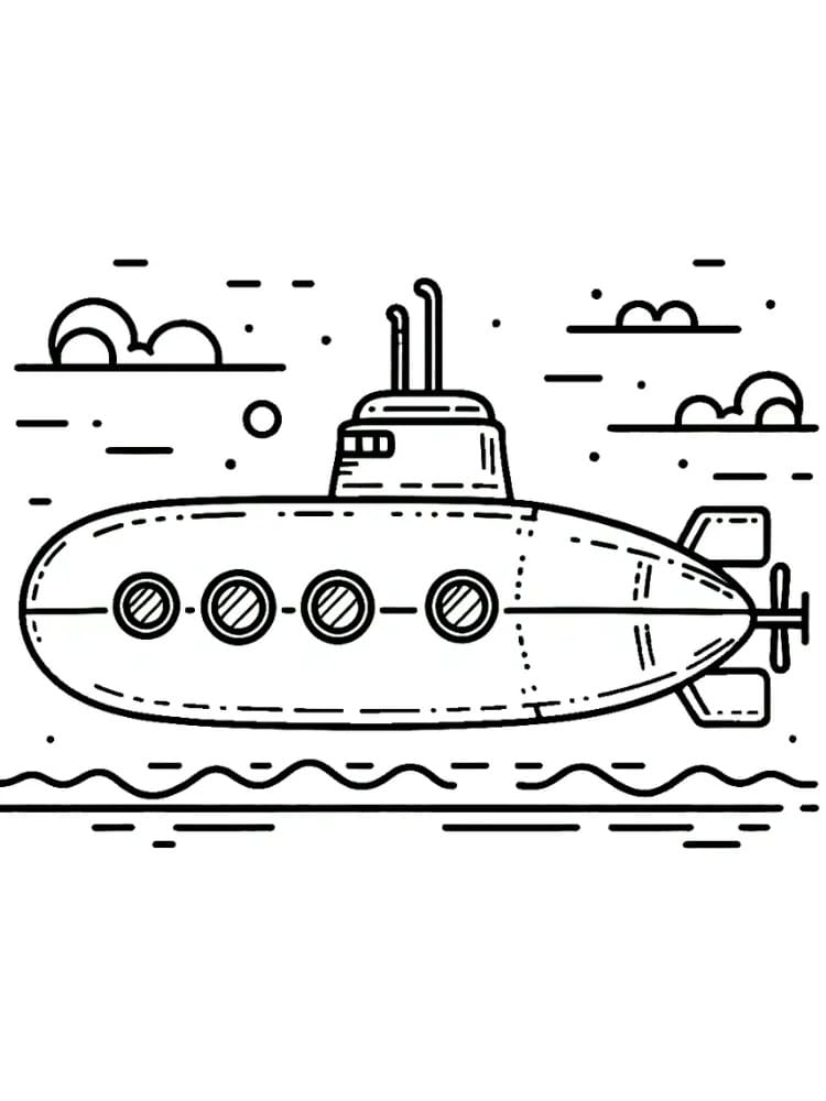 U-Boot unter dem Meer ausmalbilder