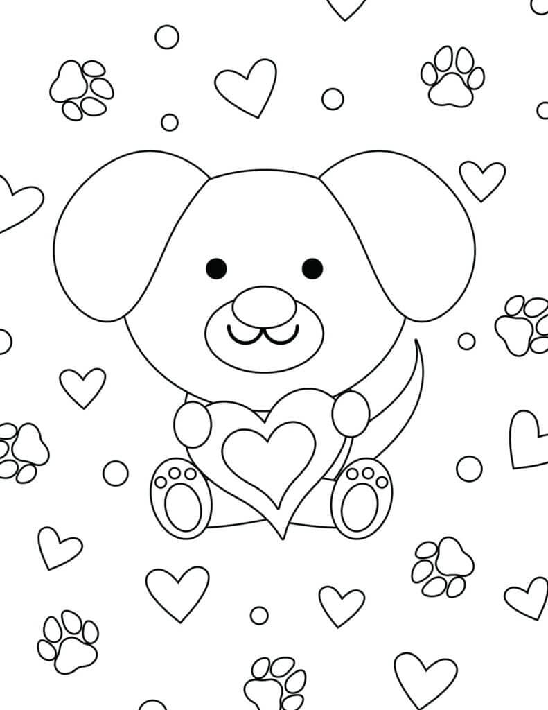 Valentinstag Druckbares Bild ausmalbilder