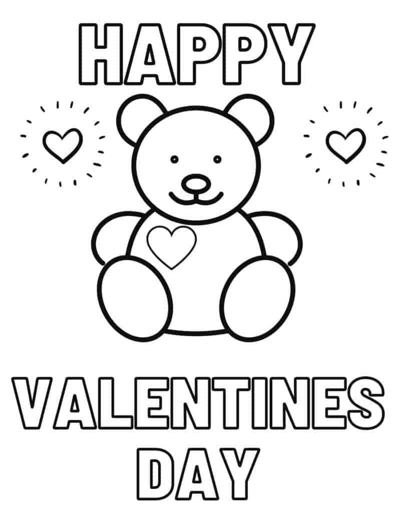 Valentinstag Für 2-Jährige Kinder ausmalbilder