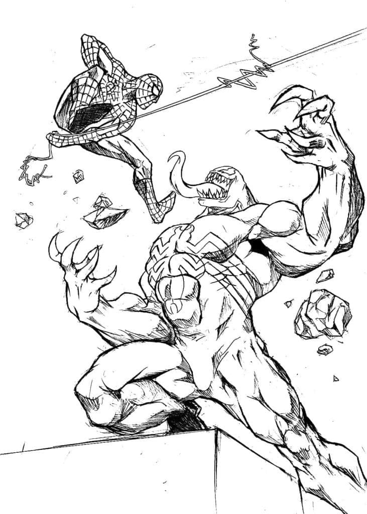 Venom Marvel Superheld ausmalbilder