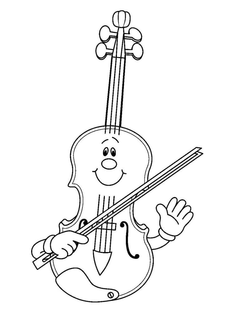 Violine druckfertig ausmalbilder