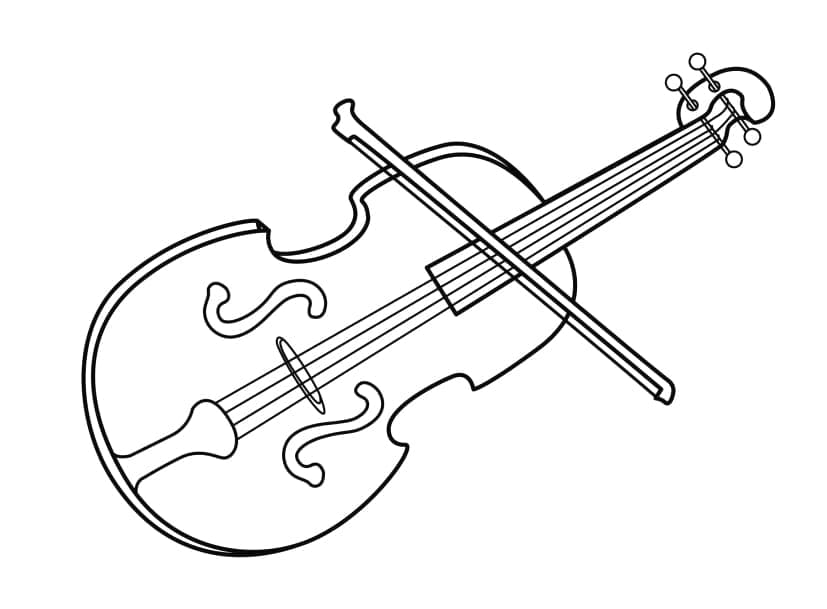 Violine kostenlos für Kinder ausmalbilder