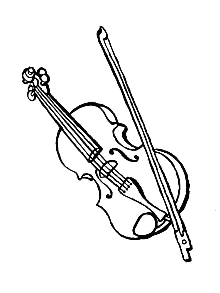 Violine zum Drucken ausmalbilder