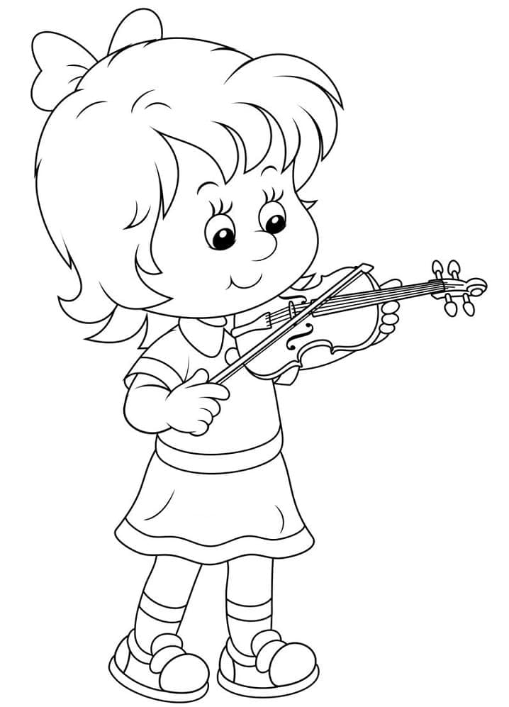 Violinebild gratis ausmalbilder
