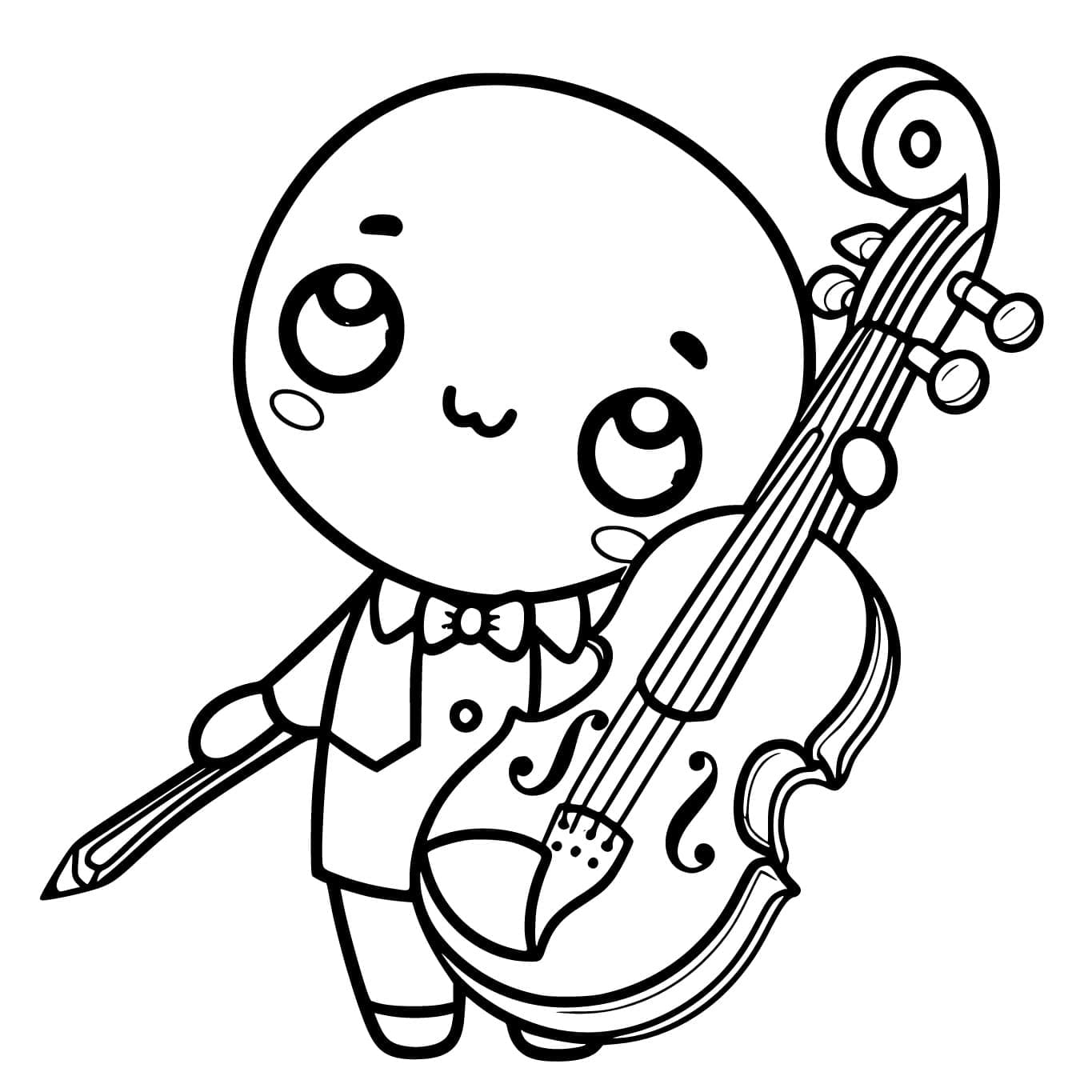 Violinemusik ausmalbilder