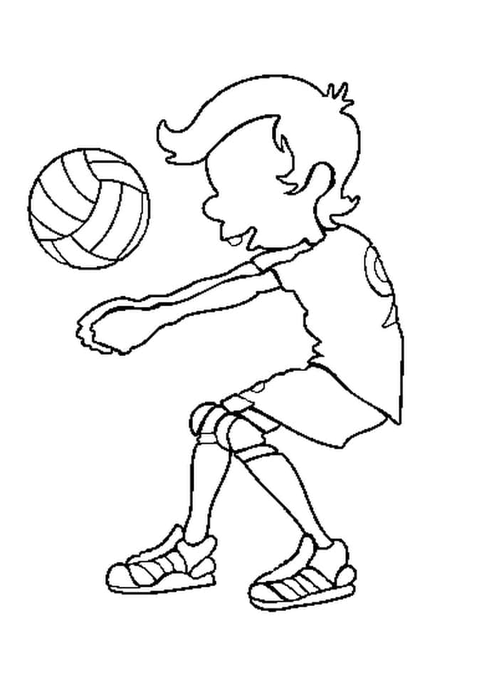 Volleyball Kostenlos Druckbar ausmalbilder