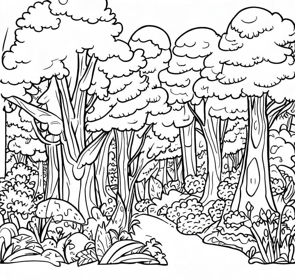 Waldlandschaft ausmalbilder