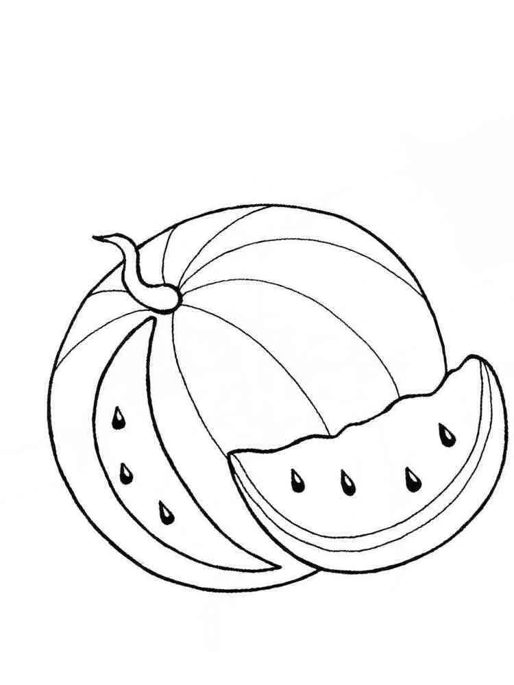 Wassermelone druckbereit ausmalbilder