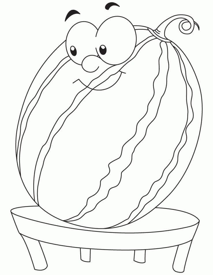 Wassermelone für 1-jährige Kinder ausmalbilder