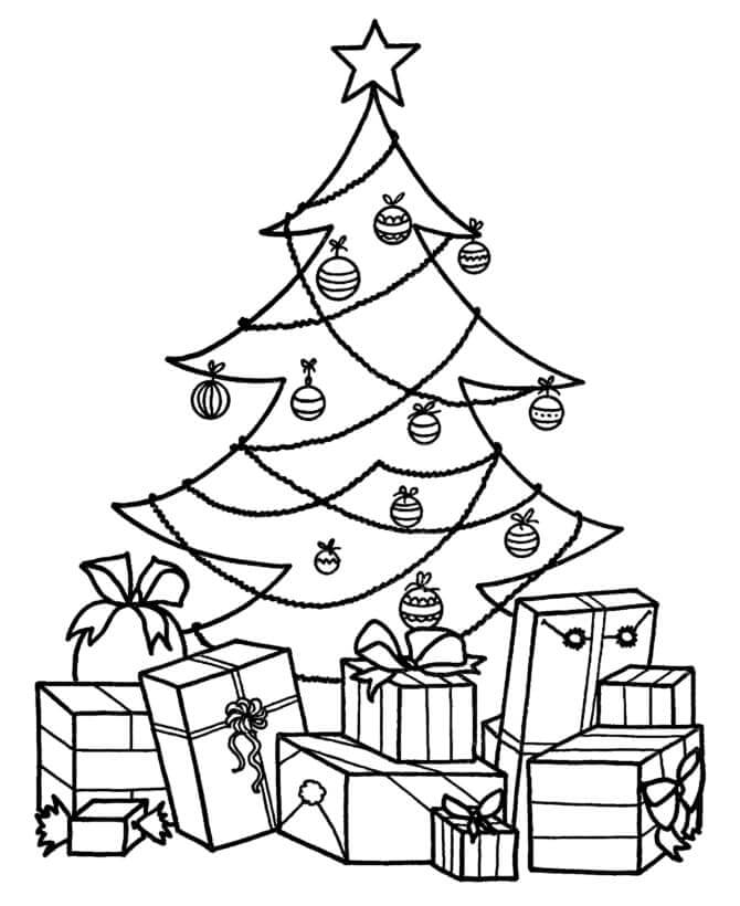 Weihnachtsbaum schmücken ausmalbilder