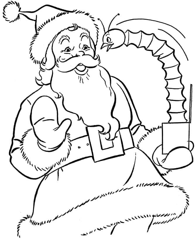 Weihnachtsmann Druckbar ausmalbilder