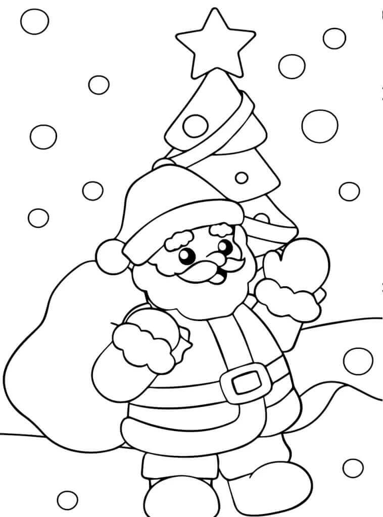 Weihnachtsmann Kostenlos ausmalbilder