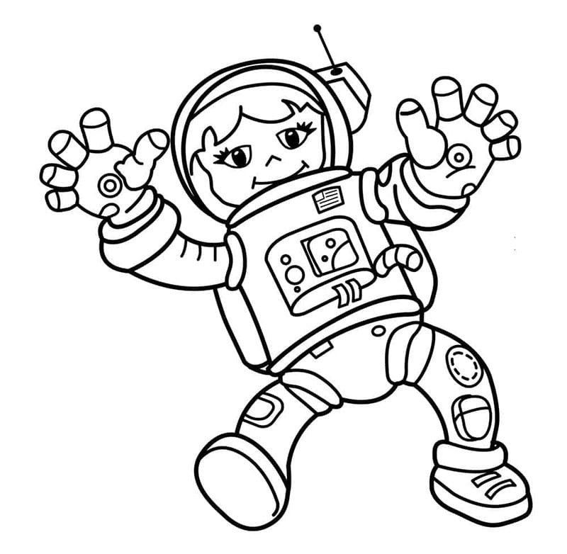 Weltraum Astronaut ausmalbilder