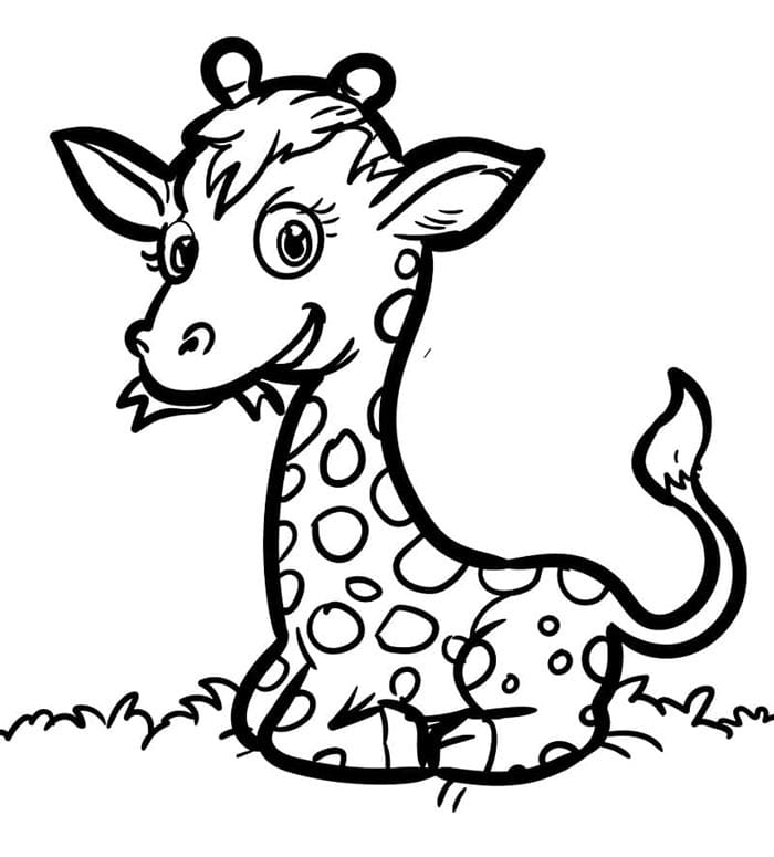 Wilde Giraffe ausmalbilder