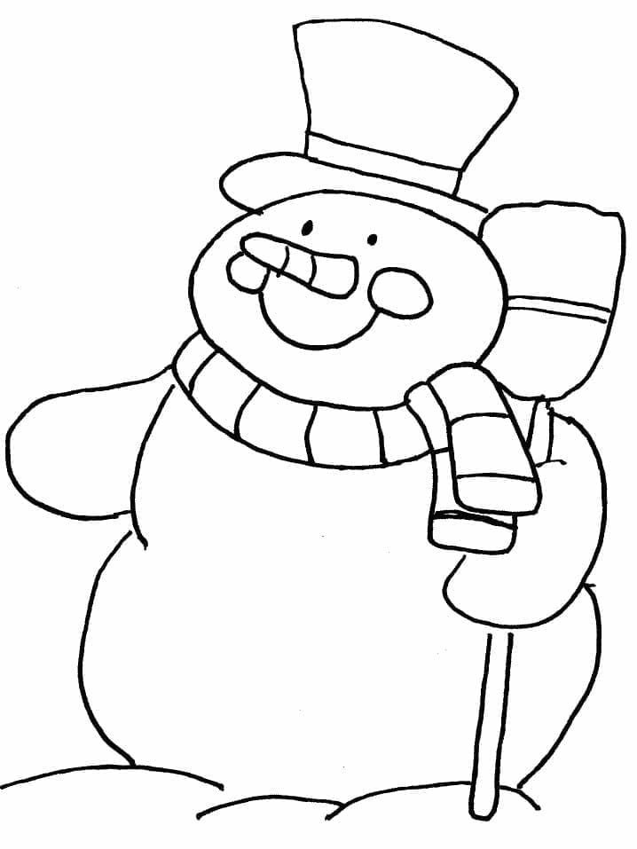 Winter Schneemann ausmalbilder