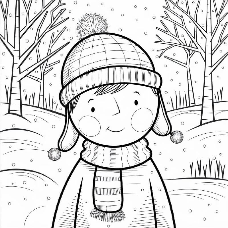 Winter druckbar für Kinder ausmalbilder