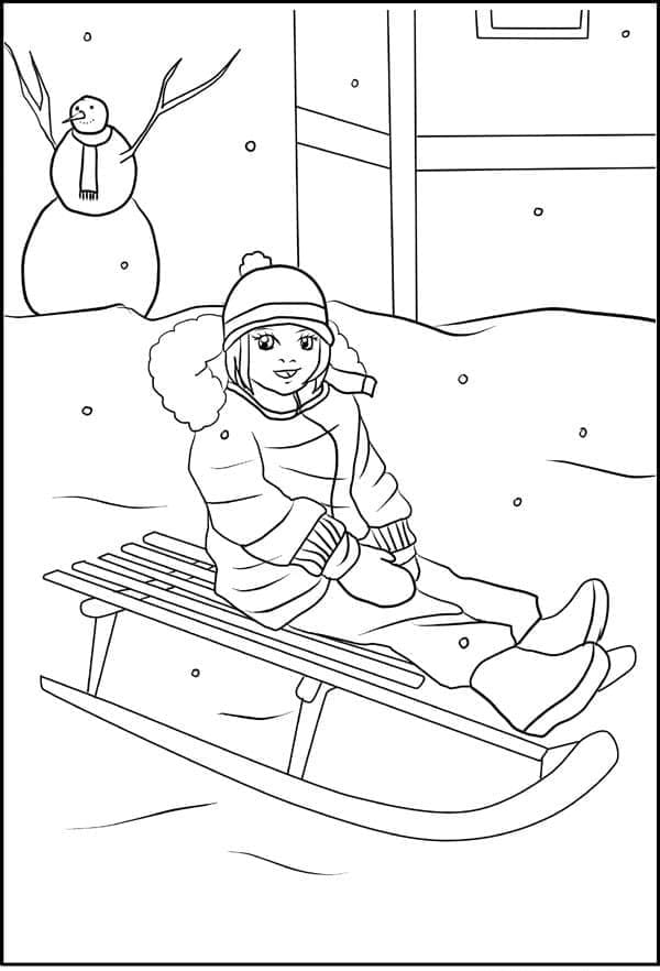 Winter druckfertig ausmalbilder