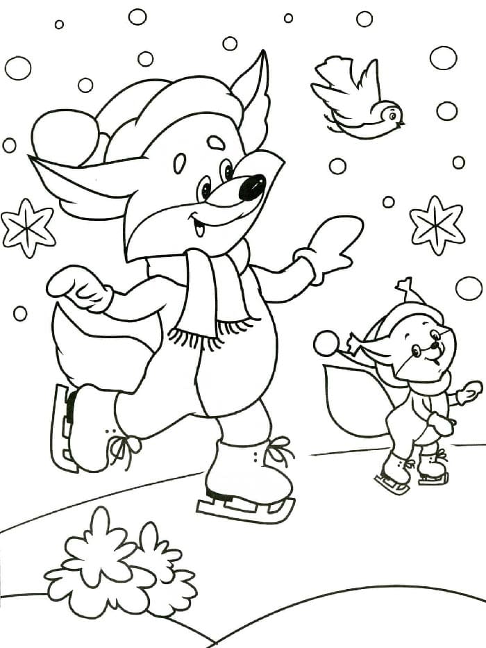 Winter für Kinder ausmalbilder