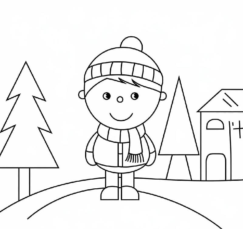 Winter gratis druckbar ausmalbilder