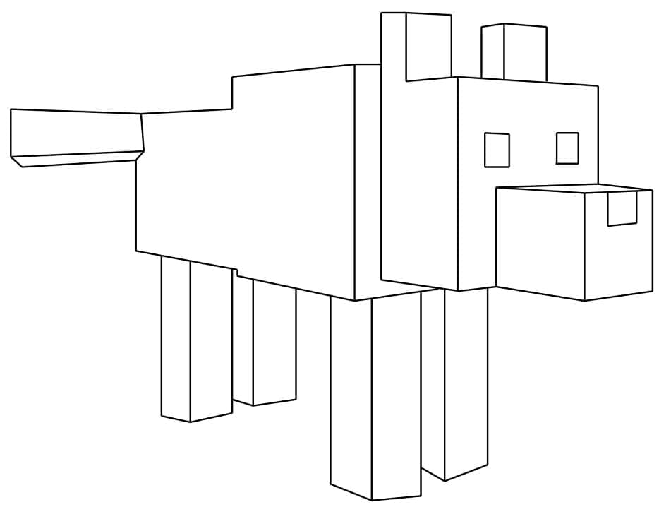Wolf aus Minecraft ausmalbilder