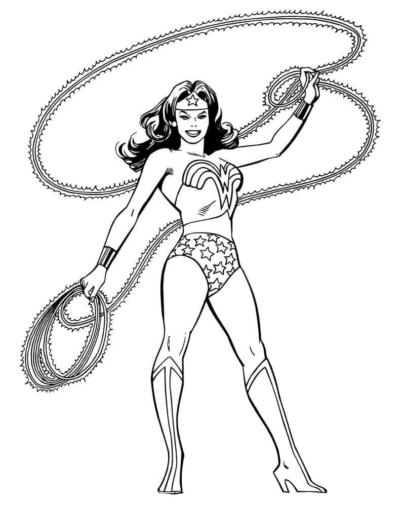 Wonder Woman druckfertig ausmalbilder