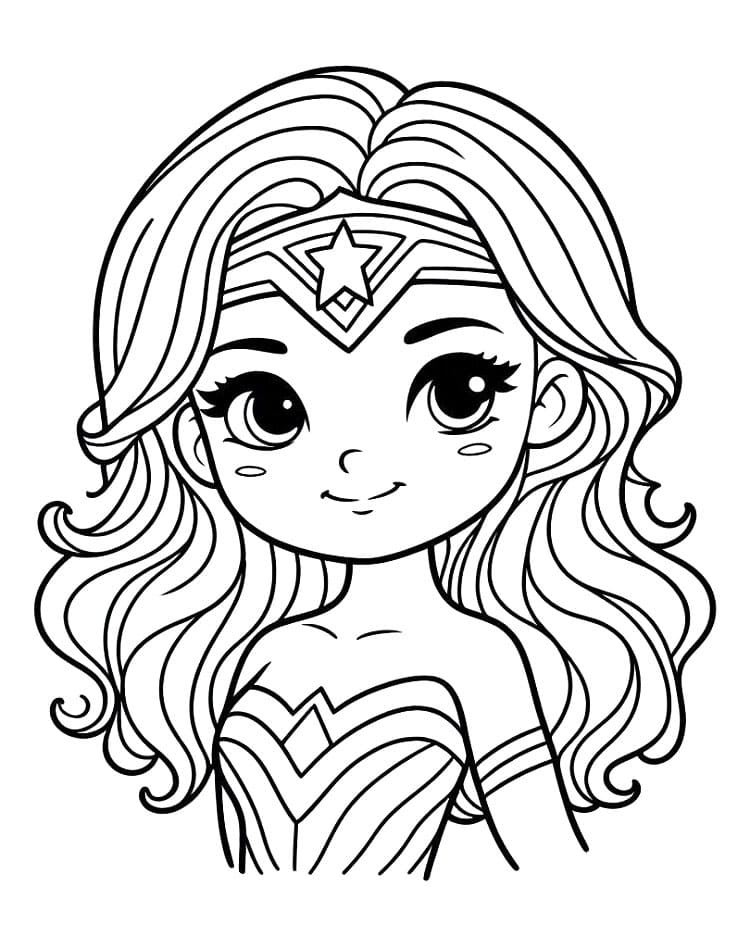 Wonder Woman für 3-jährige Kinder ausmalbilder