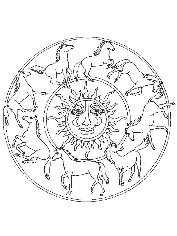Wundervolles Tiere Mandala ausmalbilder