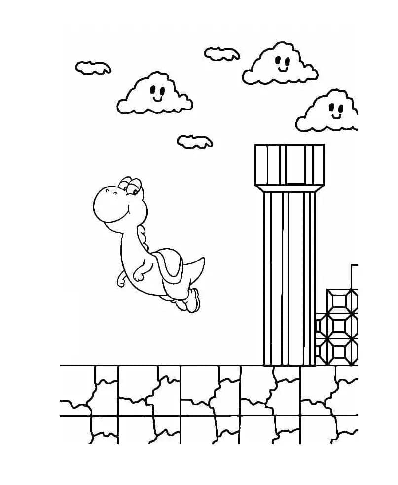 Yoshi Druckbar Frei ausmalbilder