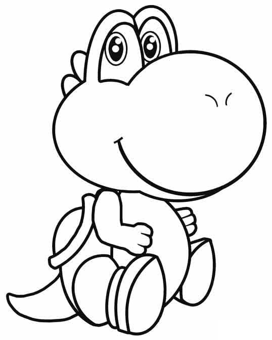 Yoshi Druckbar ausmalbilder